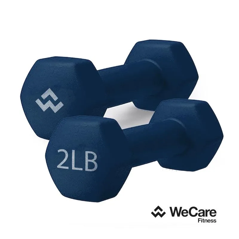 WeCare WeCare WC-2P-2LB-BL 2 lb neoprene dumbbells pair blue home gym — fotografija proizvoda