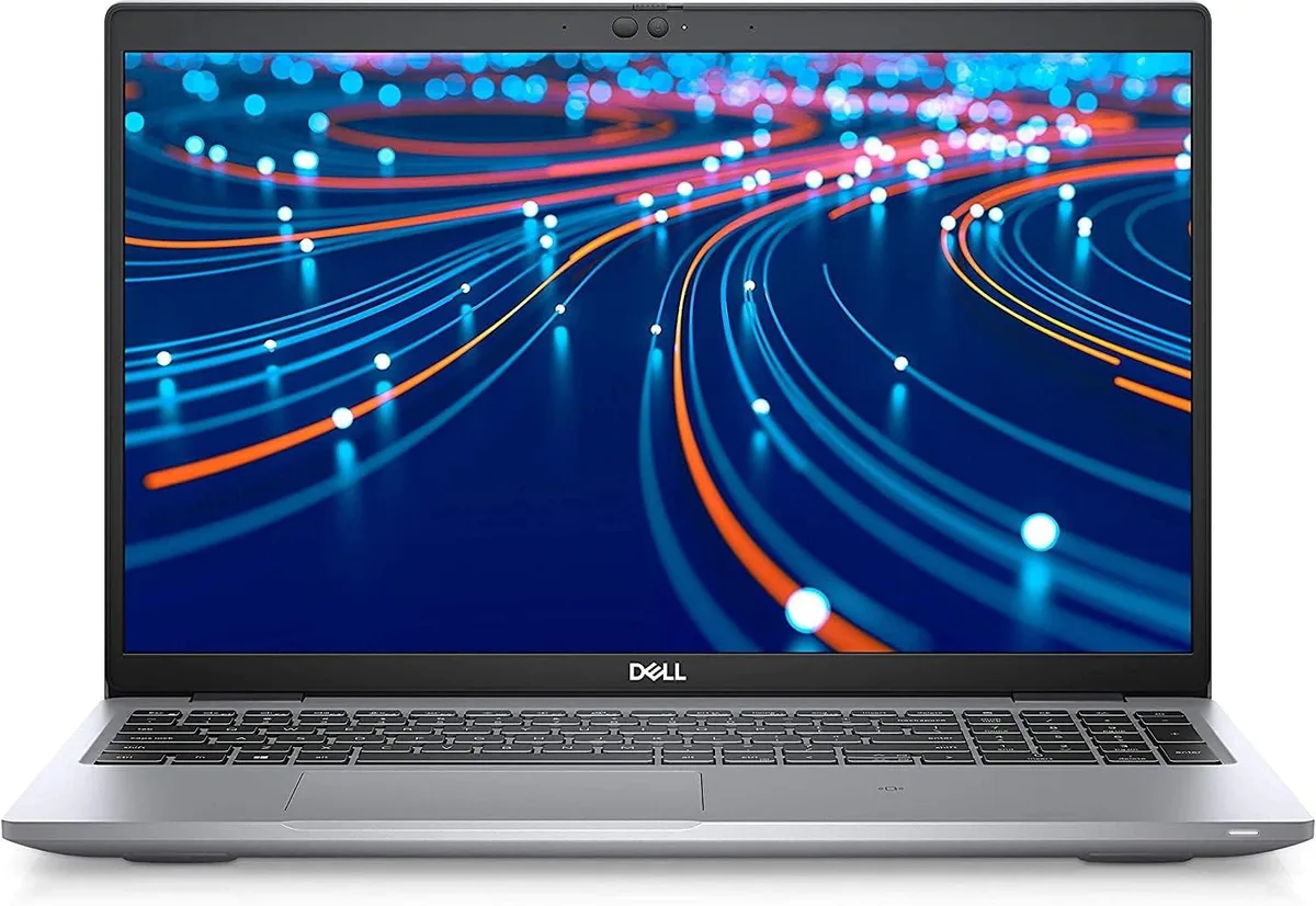 Silver Dell Latitude 5520 15.6 inch laptop closed view