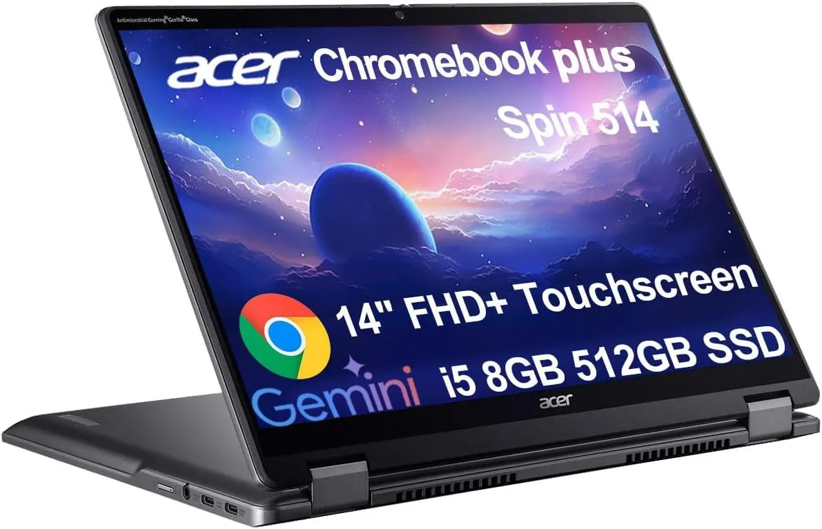 Acer America Acer Chromebook Plus Spin 514 2-in-1 i5-1334U 8GB 512GB 14 WUXGA — Produktfoto