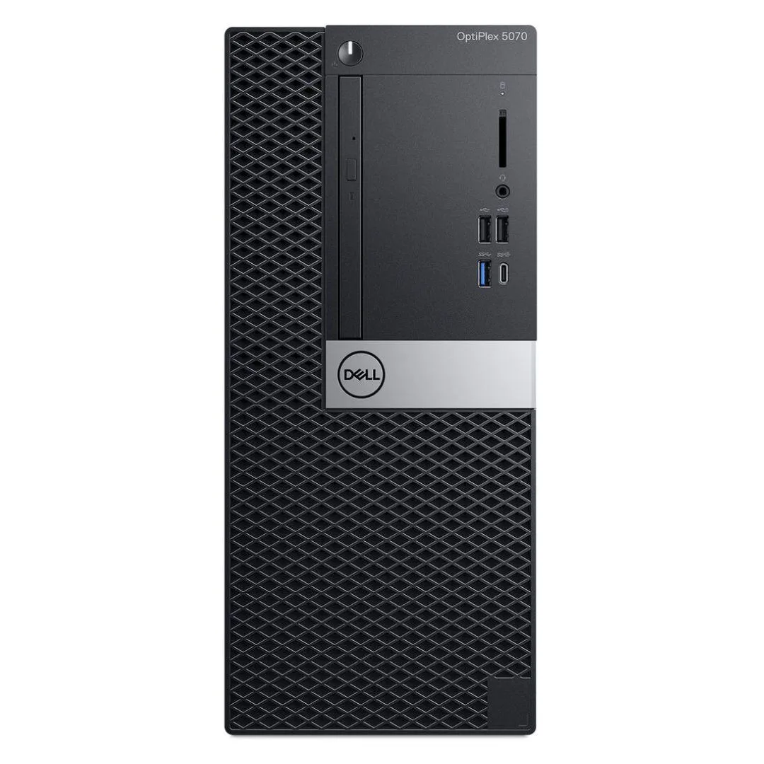 Black Dell OptiPlex 5070 mini tower desktop computer