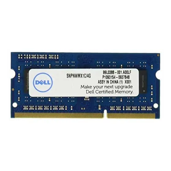 DELL DELL SNPNWMX1C/4G 4 GB DDR3L DDR3 204-pin SoDIMM memory upgrade — vörumynd