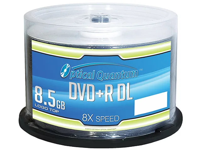 VinPower VinPower OQDPRDL08LT 8.5GB 8X DVD+R DL 50 spindle logo top — termékfotó