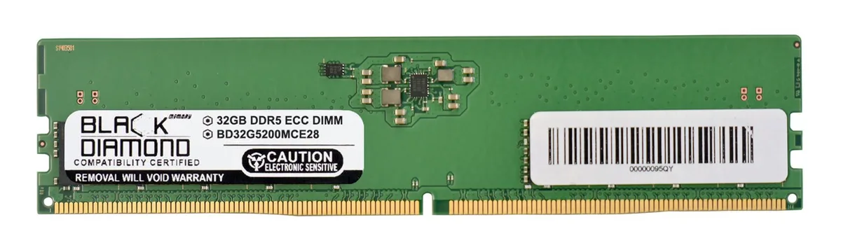 Black Diamond Memory Black Diamond Memory BD32G5200MCE28 32GB DDR5 5200 ECC memory upgrade — foto del prodotto