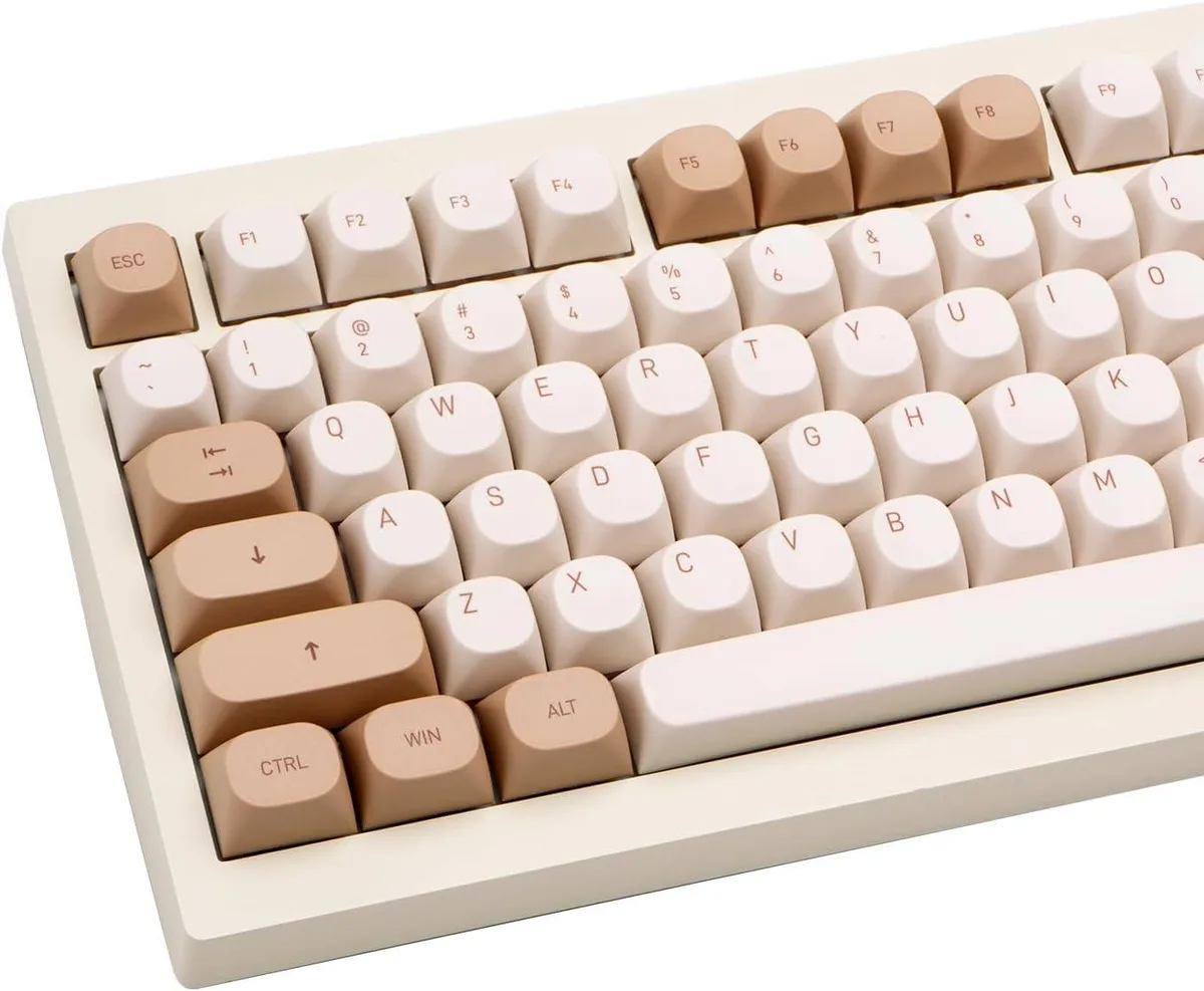 usbroway usbroway 119 Keys Retro Brown Grey MA Profile PBT Keycaps ANSI Layout — product photo