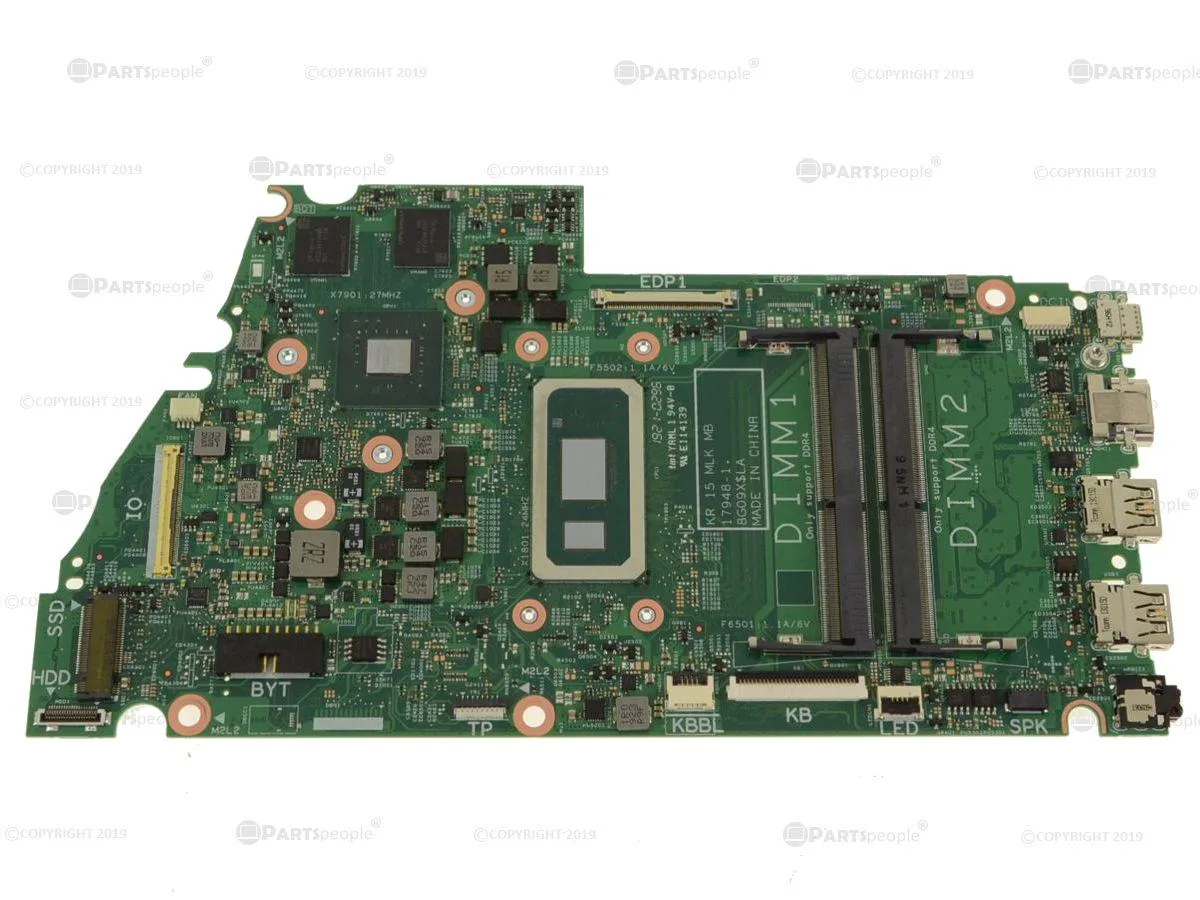 DELL DELL Inspiron 7580 Motherboard 0V03C Core i7-8565u 1.8GHz Quad Core — photo du produit