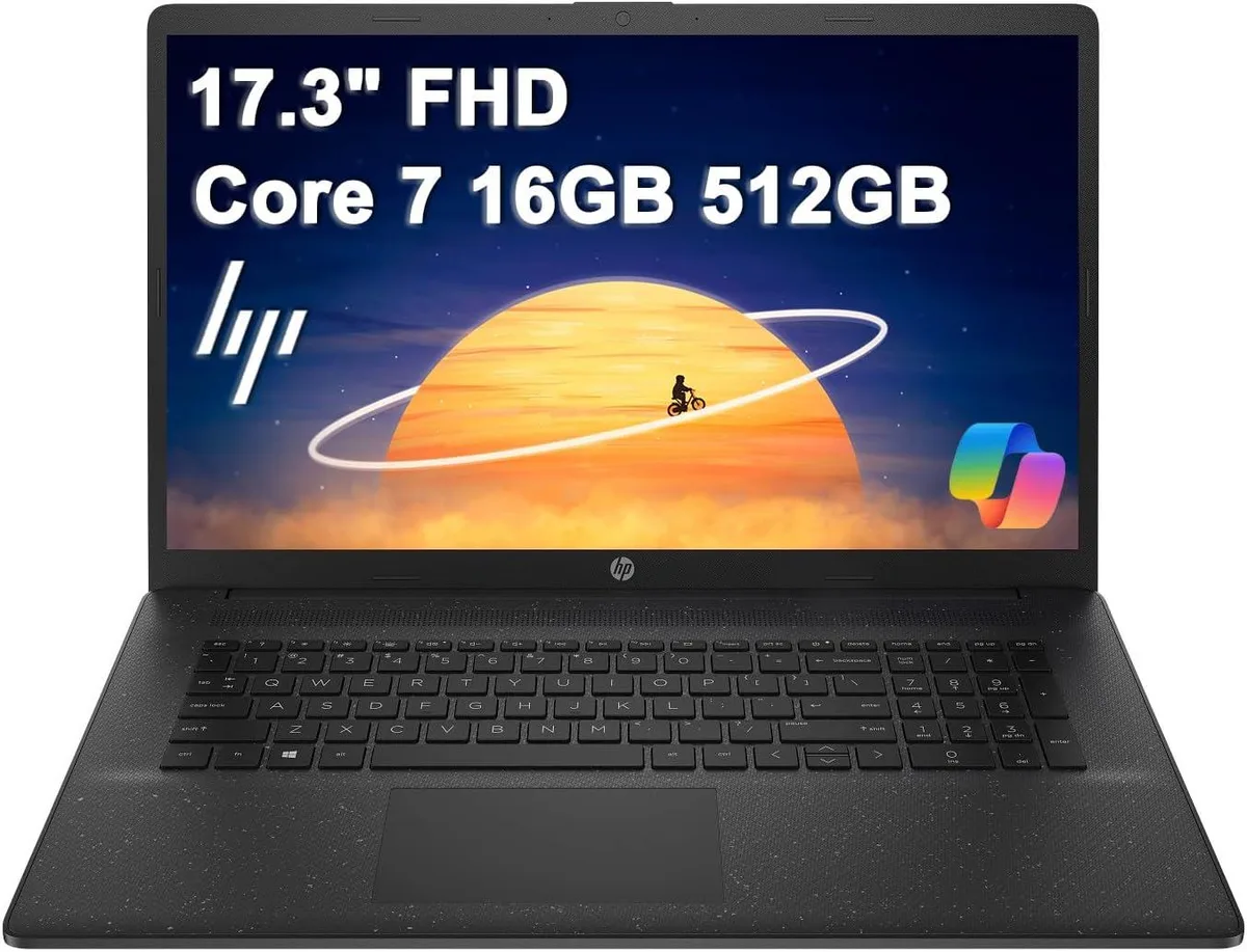 HP HP 17 business laptop Intel Core 7 150U 16GB 512GB 17.3 FHD IPS Black — Produktfoto