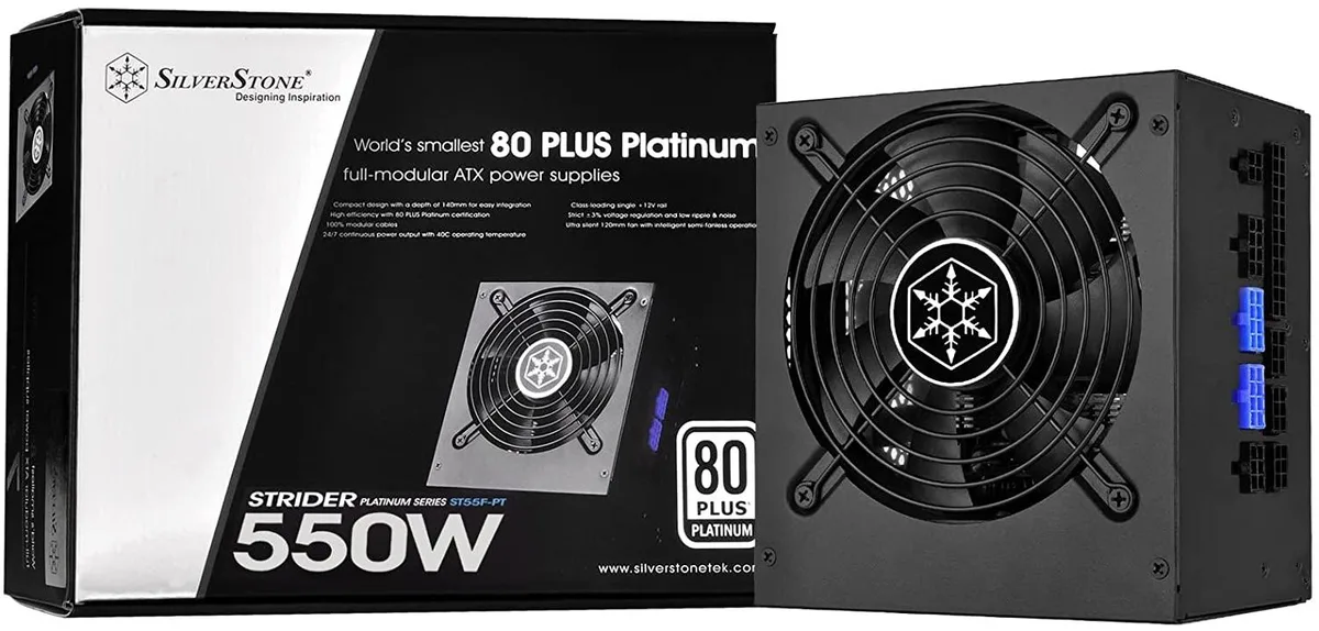 Silverstone Technology Silverstone Technology Strider Platinum 550W ATX Power Supply — photo du produit