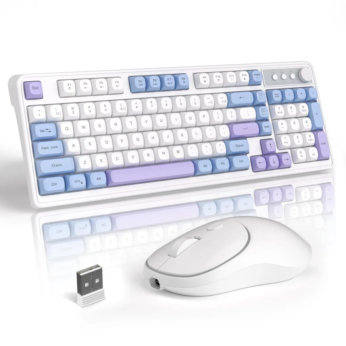 Redragon V560 Gaming Keyboard and Mouse Combo 2.4 GHz RGB 98 Keys Black — 제품 사진