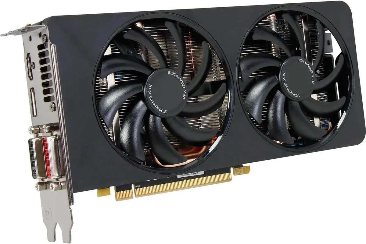 XFX Double D Radeon R9 270X graphics card with dual-fan cooler and metal backplate