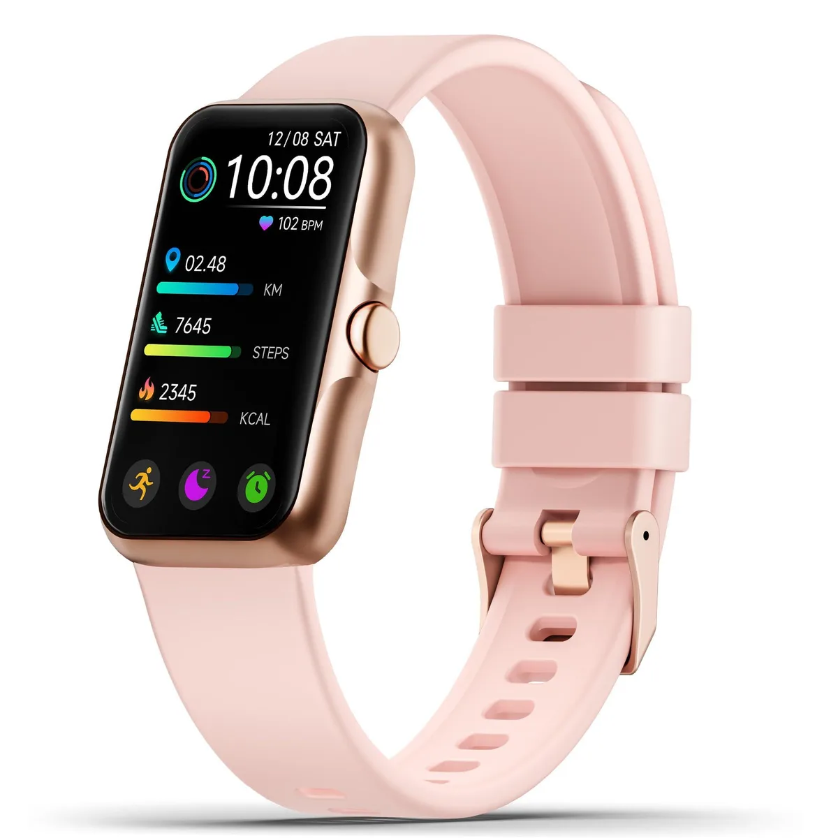  HTC H69 Smart Watch 1.47" AMOLED Black Pink Band 169 MB — fotografie produktu