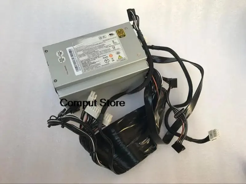 Silver ATX power supply unit with fan grille
