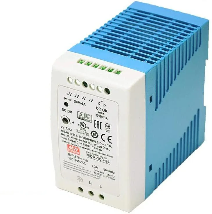 myVolts myVolts MDR-100-24 24V 4A DIN Rail Power Supply — produktbild