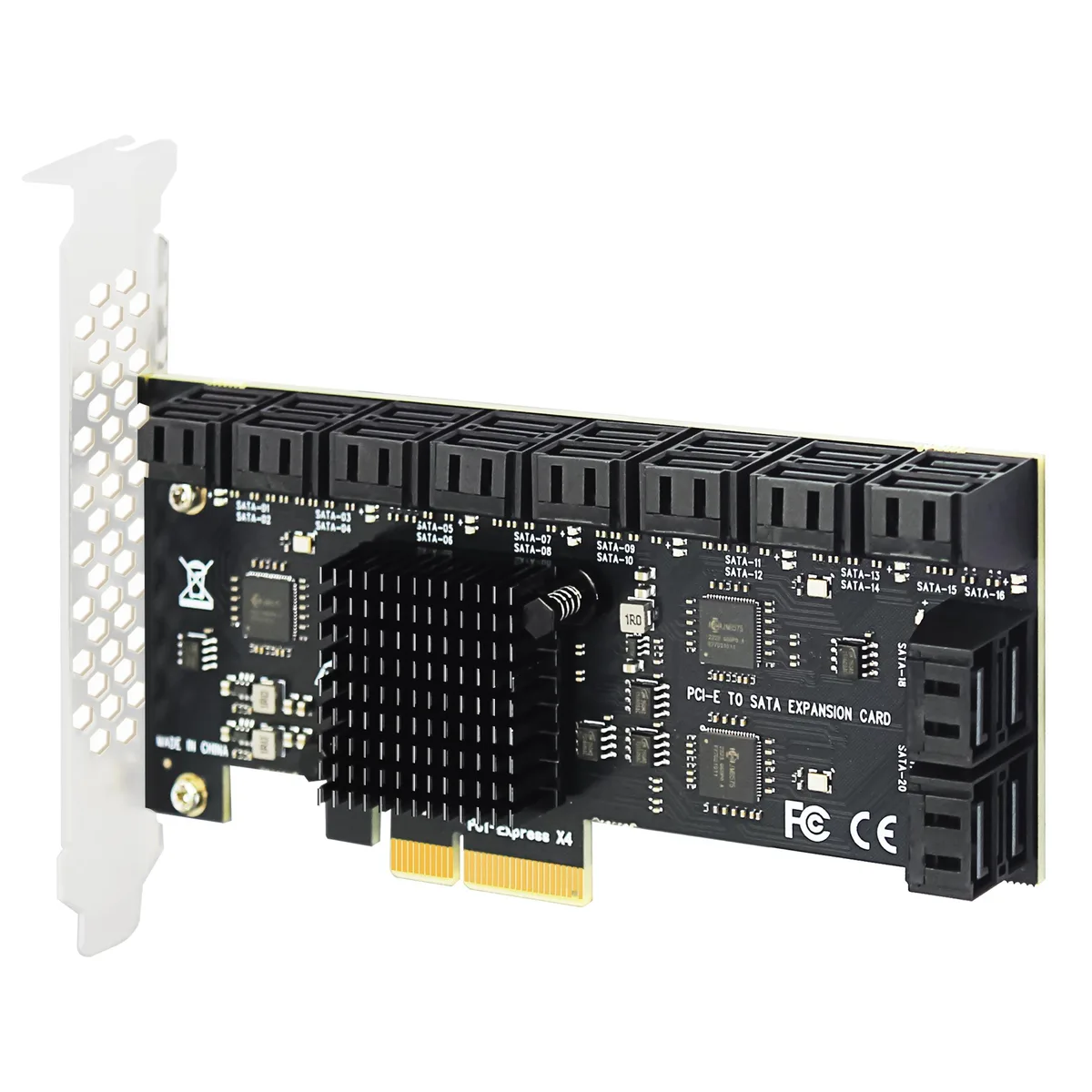 GLOTRENDS GLOTRENDS SA3824A 24-port PCIe 3.0 X8 SATA expansion card — fotografija proizvoda
