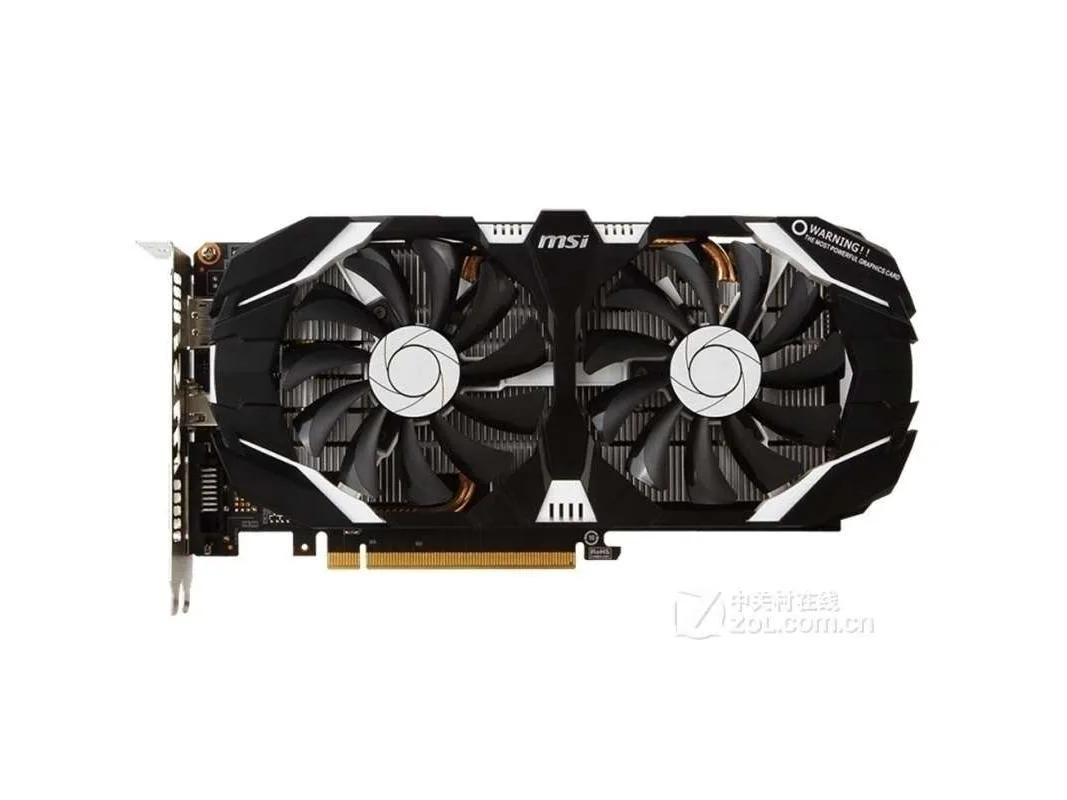 MSI GeForce GTX 1060 Cyclone graphics card with dual fans and black metal shroud