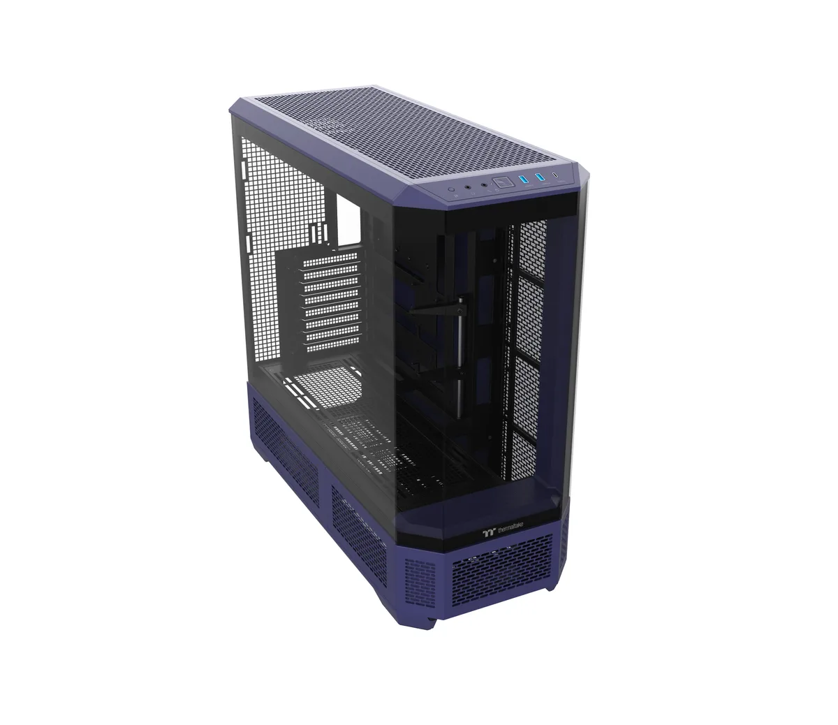 Full-tower PC case in Future Dusk finish with three tempered-glass side panels
