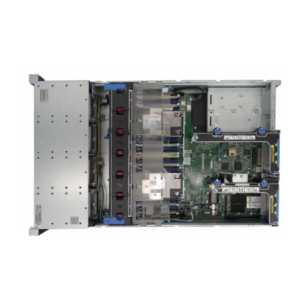 Silver rack server chassis with twelve 3.5 inch drive bays front panel visible