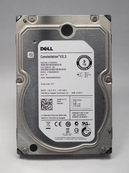 DELL DELL 55H49 3TB 7.2K SAS 3.5" Constellation ES.3 internal hard drive — foto produk