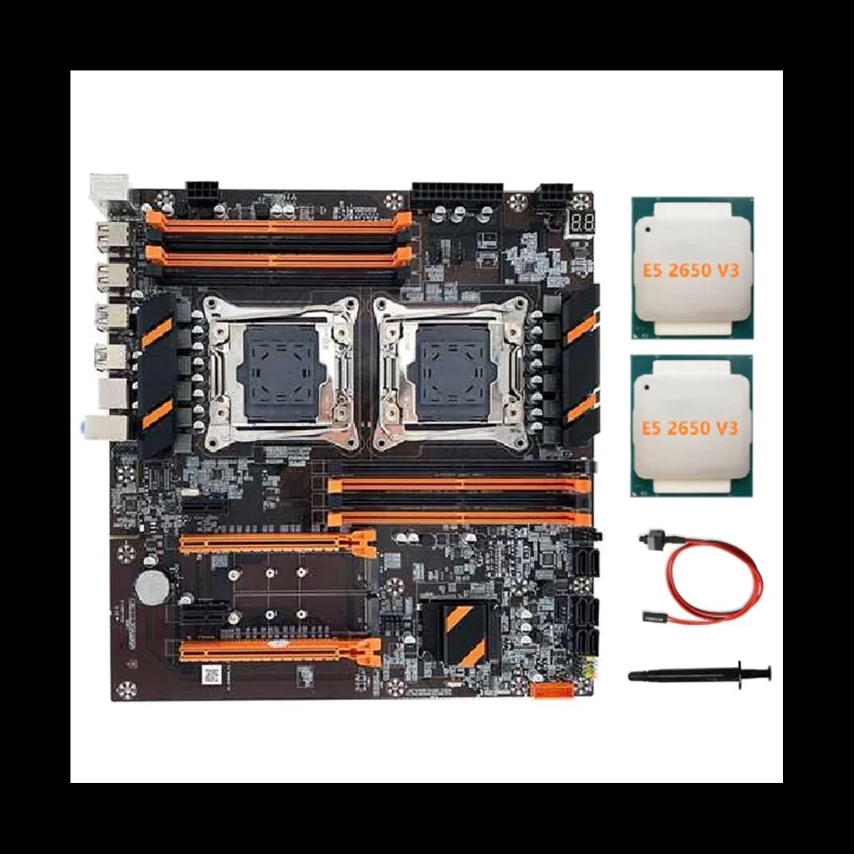 YINGHUA YINGHUA X99 Dual CPU Motherboard LGA2011 DDR4 ECC 2x E5-2650 V3 — ภาพสินค้า