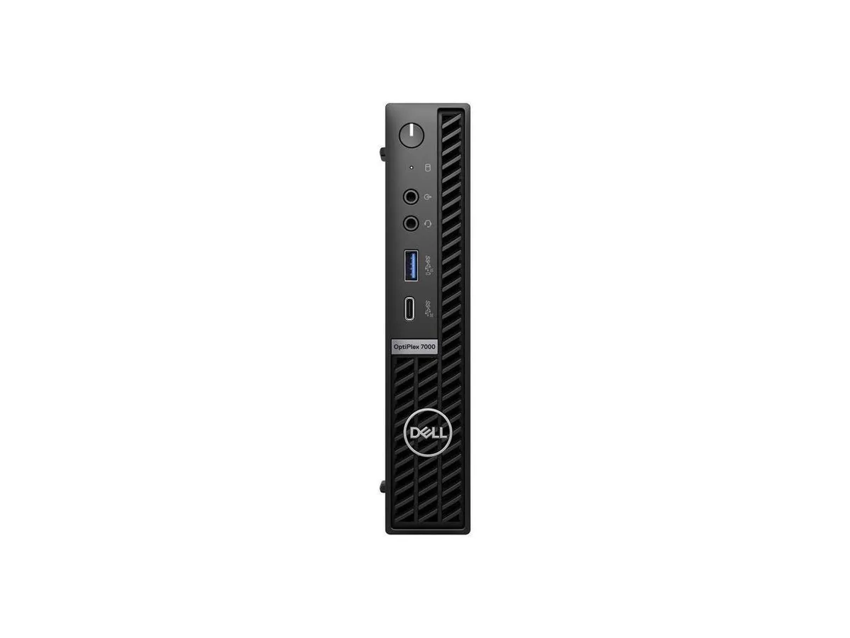 Compact black ultra-small desktop chassis with front ports