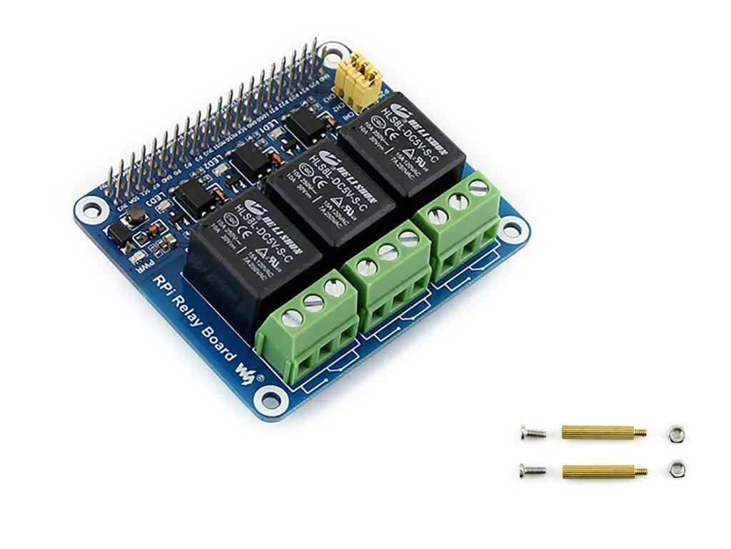LORDWORLD LORDWORLD 3-Channel Relay Board for Raspberry Pi 40-pin GPIO development board — 商品照片