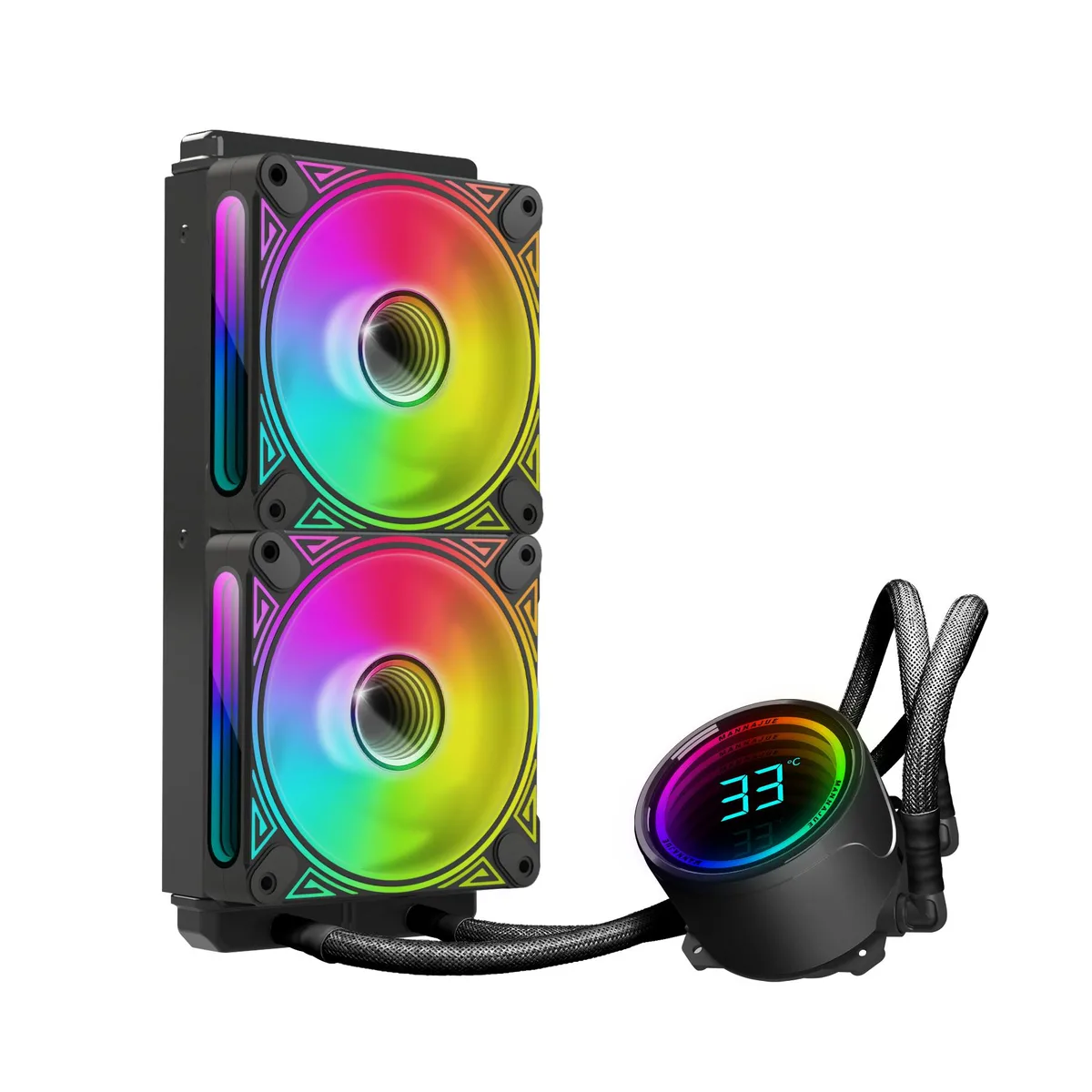 GPERHUAN GPERHUAN Captain 240mm liquid cooler black temperature display — fotografia produktu