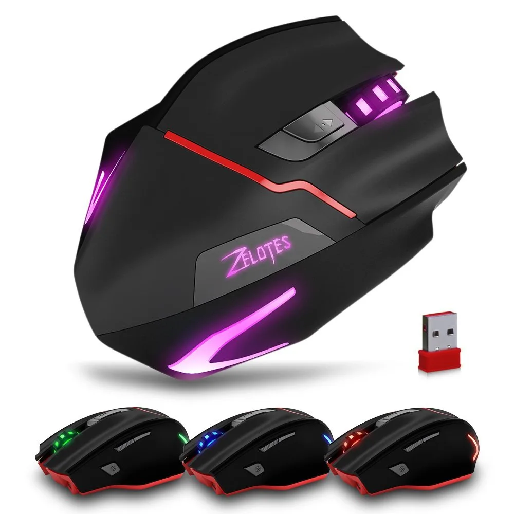 ESTONE ESTONE Gaming Mouse Dual-Mode 3200 DPI 7 Buttons Left-Handed Black — photo du produit