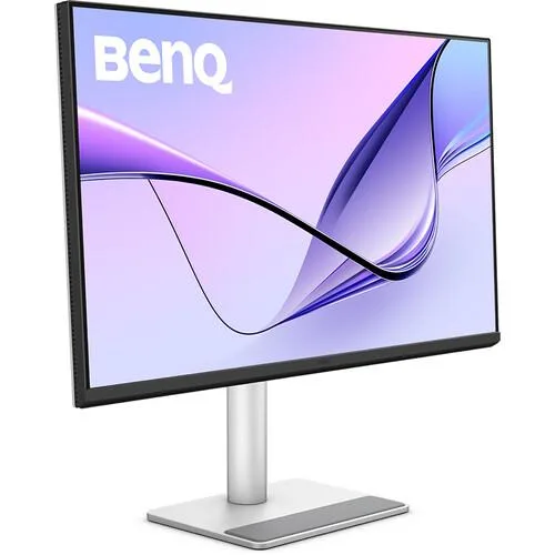 32 inch gray IPS monitor on height adjustable stand