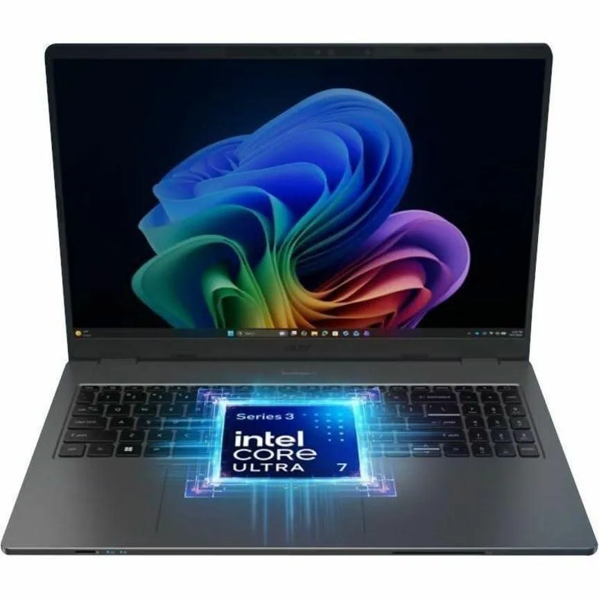 Silver 16-inch clamshell laptop with matte finish and webcam shutter