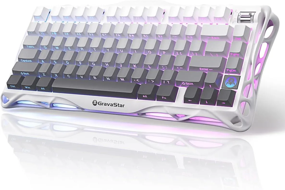 WISDUM WISDUM Mercury K1 75% Gaming Keyboard Linear Switches Aluminium Exoskeleton Gasket Mount — product photo