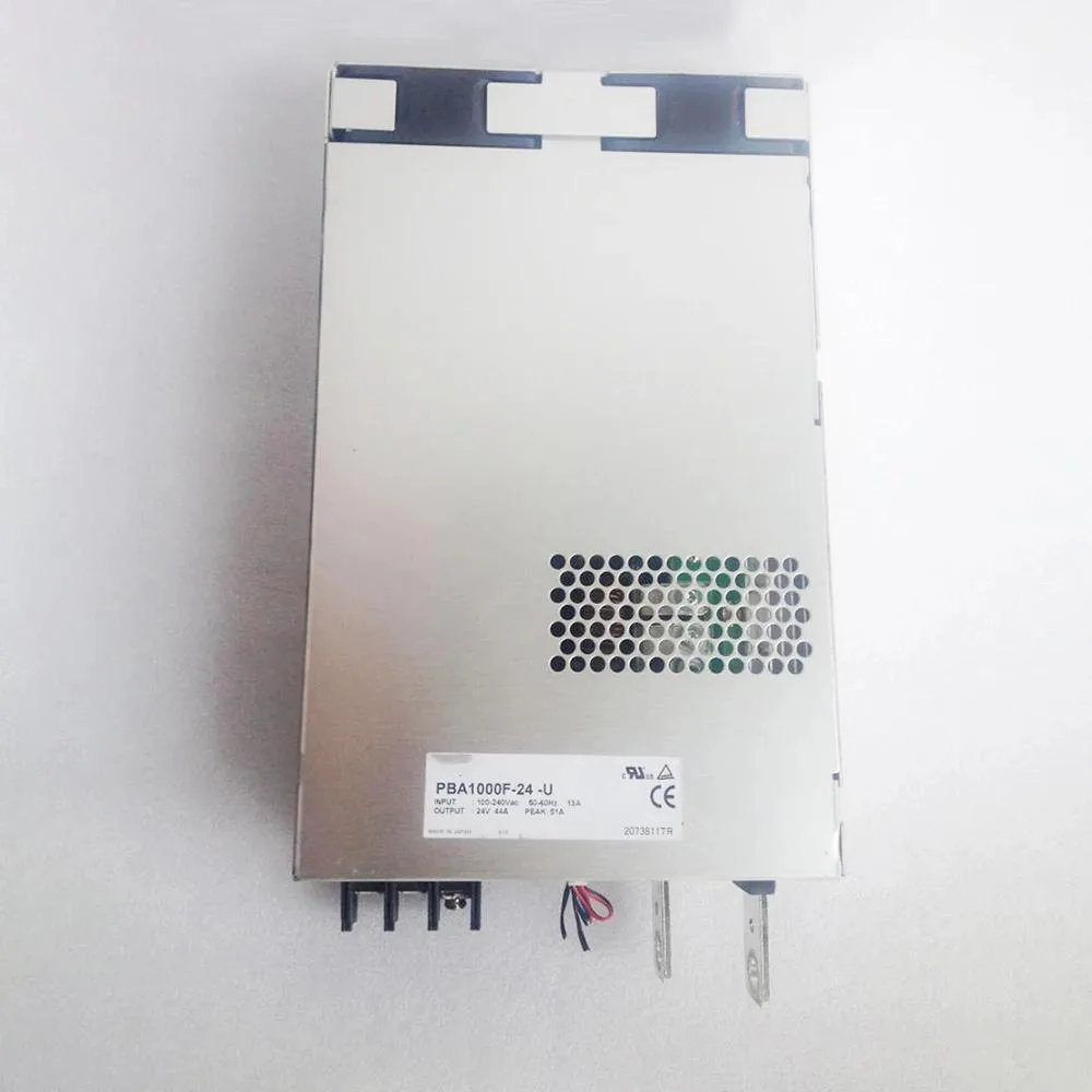 Compact silver ATX power supply unit with side label