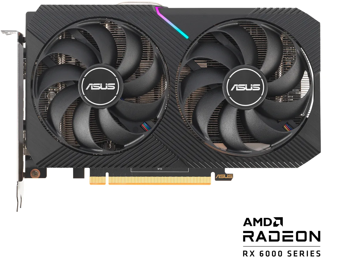 ASUS ASUS DUAL-RX6500XT-O4G graphics card — product photo