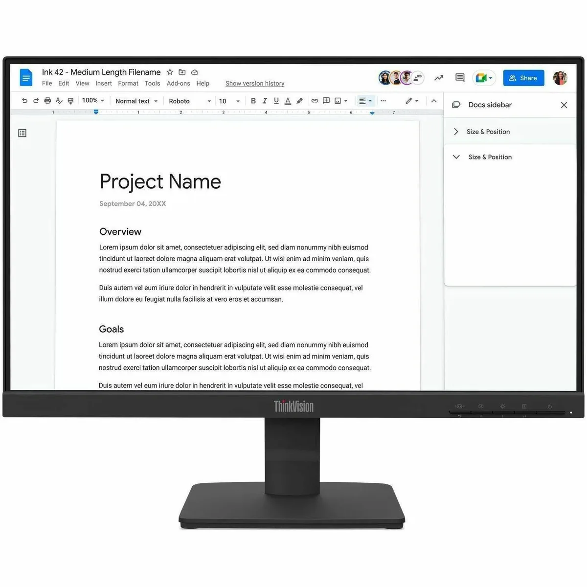 Lenovo Lenovo ThinkVision S22-4e 22" IPS 100Hz FHD Monitor 64CBKAT6US — product photo