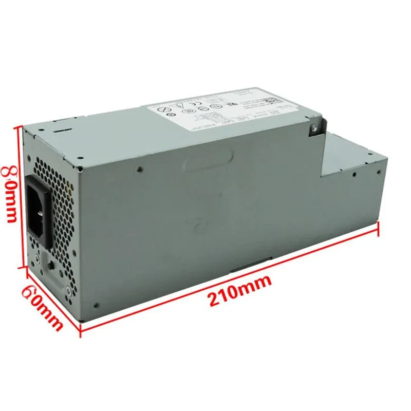 Silver rectangular ATX power supply unit with ventilation grille