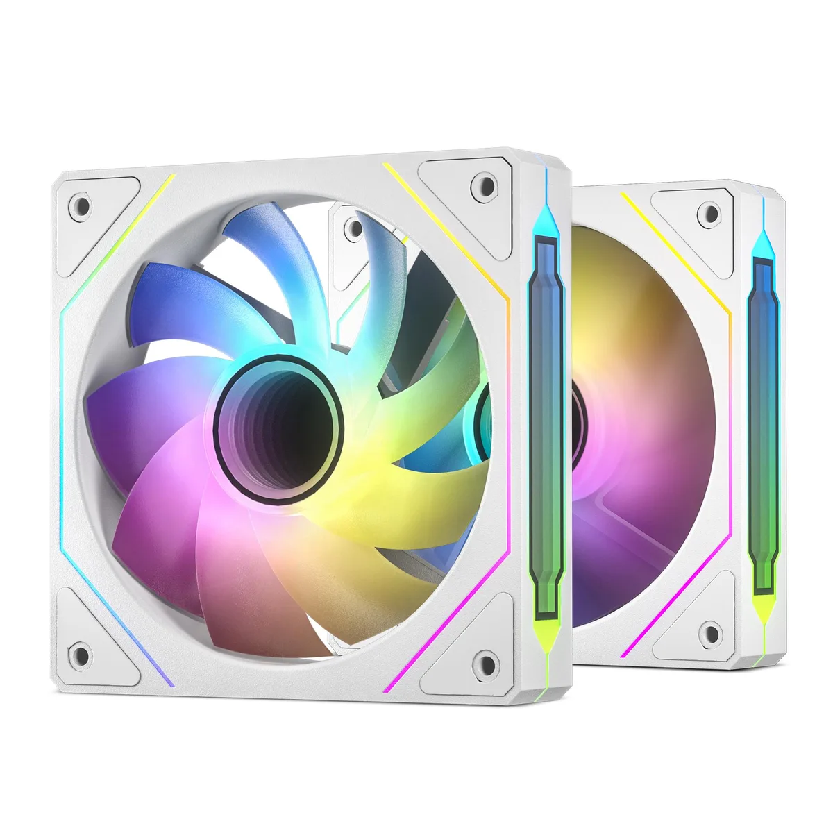 DARKROCK DARKROCK R120 2-Pack 120mm Reverse Infinity Mirror ARGB Case Fan White — 제품 사진