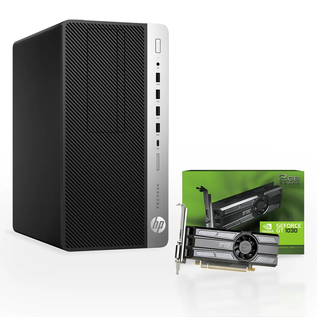 HP HP ProDesk 600G4 Gaming Desktop i5-8500 GT 1030 2GB 16GB DDR4 1TB SSD — photo du produit