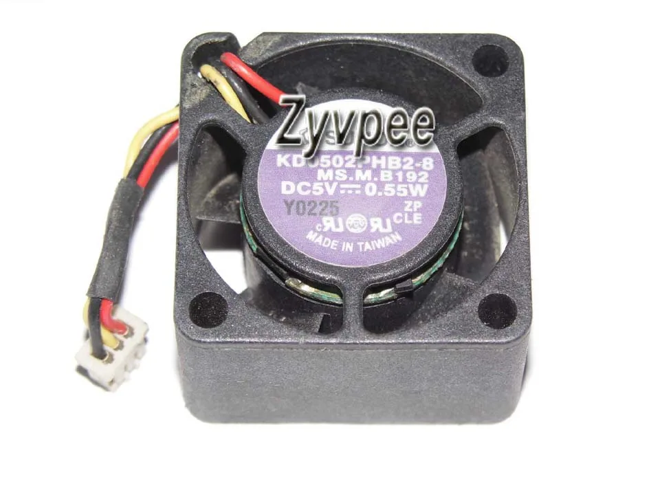 Zyvpee Zyvpee KD0502PHB2-8 25mm 5V 0.55W 3-Pin Ball Bearing Case Fan — ภาพสินค้า