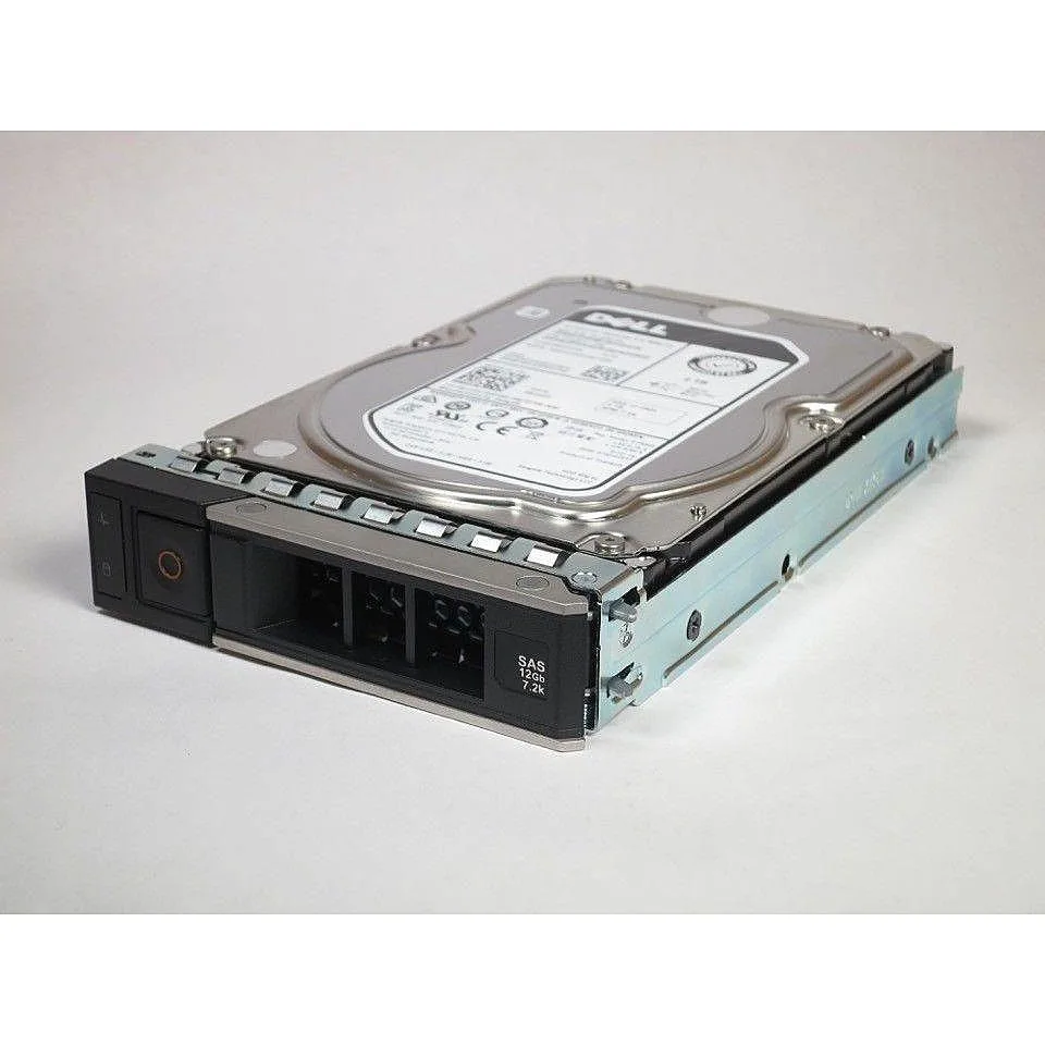 Silver 3.5 inch bare SATA hard drive with circuit board visible