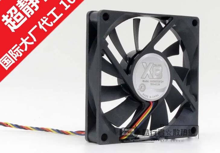 OEM Industries OEM Industries AX08015B12H 80mm Ball Bearing 4-Pin CPU Cooler — תמונת המוצר