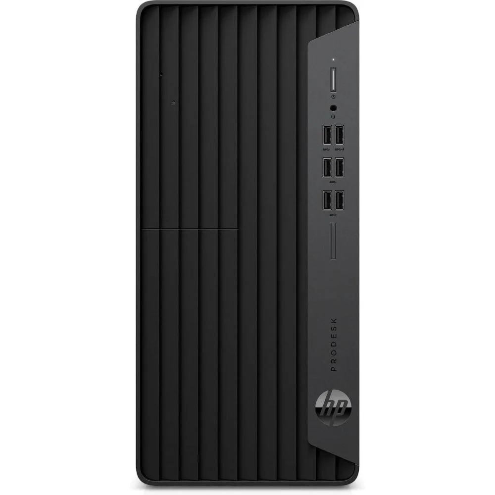 Black HP ProDesk 600 G6 microtower desktop computer