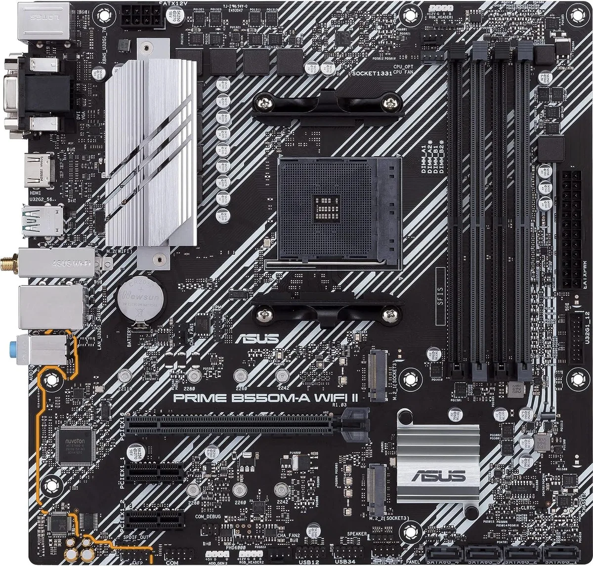 ASUS ASUS PRIME B550M-A WIFI II AMD B550 MicroATX M.2 Desktop A motherboard — product photo