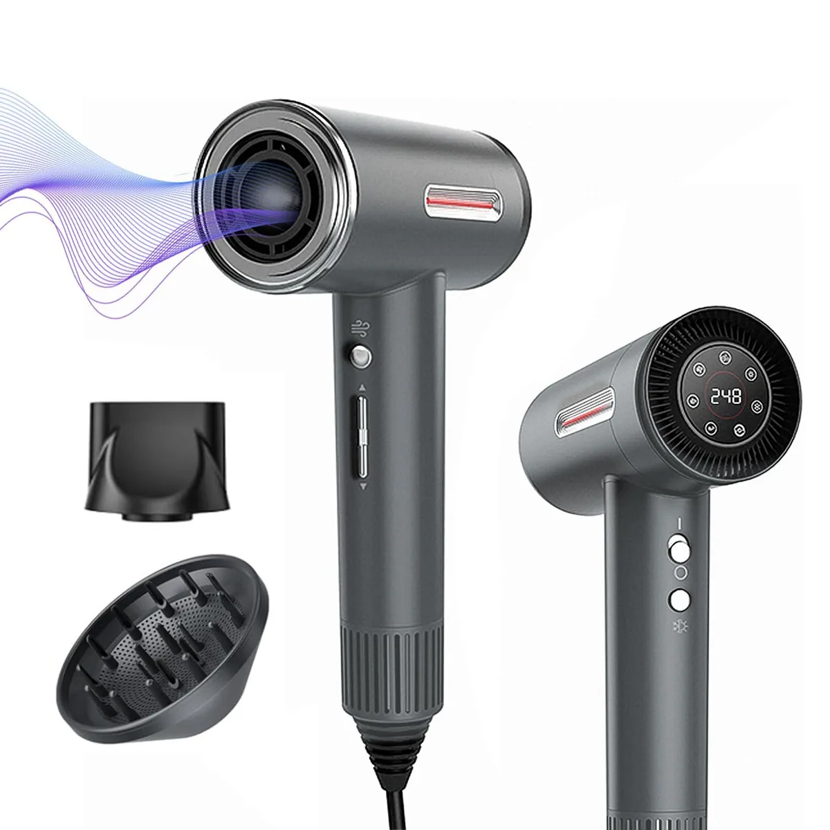  Kondaroma KON-DRY01 hair dryer, Gunmetal, 180000 RPM, 1600 W — product photo