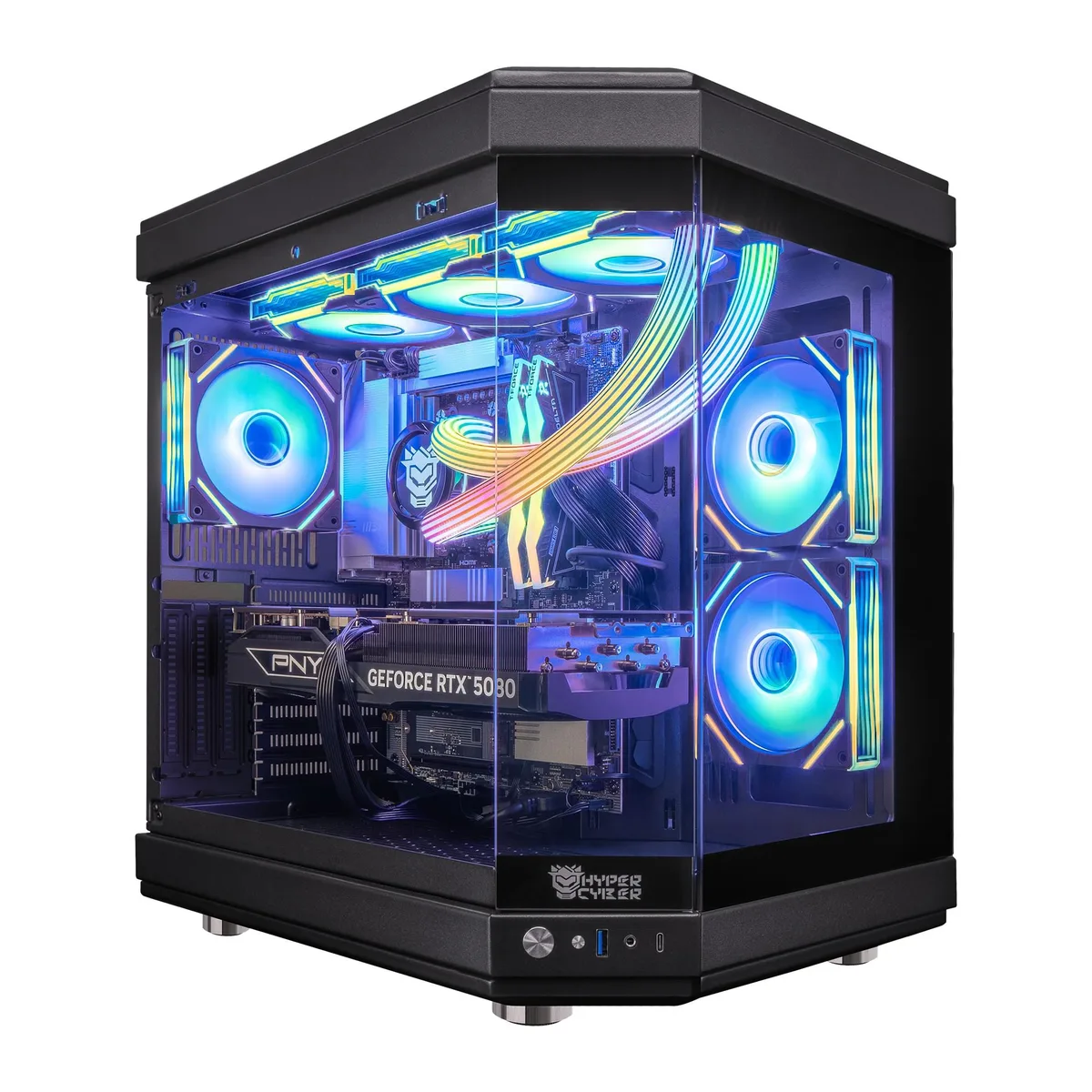 Hyper Cyber Hyper Cyber Ultra X BLACK Gaming PC Intel Core Ultra 7 265K RTX 5070 32GB DDR5 2TB NVMe — product photo