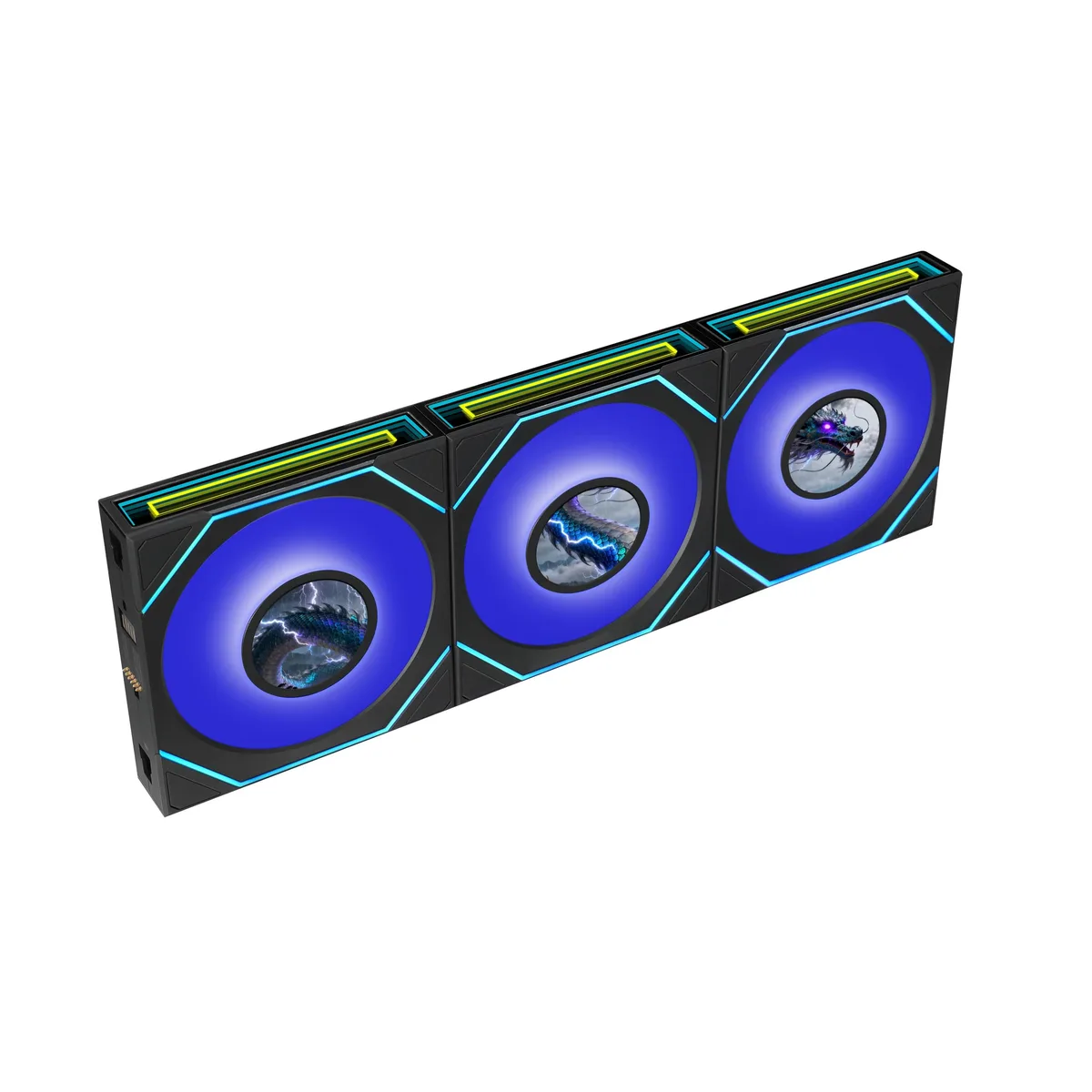 Lian Li Lian Li UNI FAN SL-INF LCD Flex 120 mm Reverse Blade 3 Pack Black — 商品写真