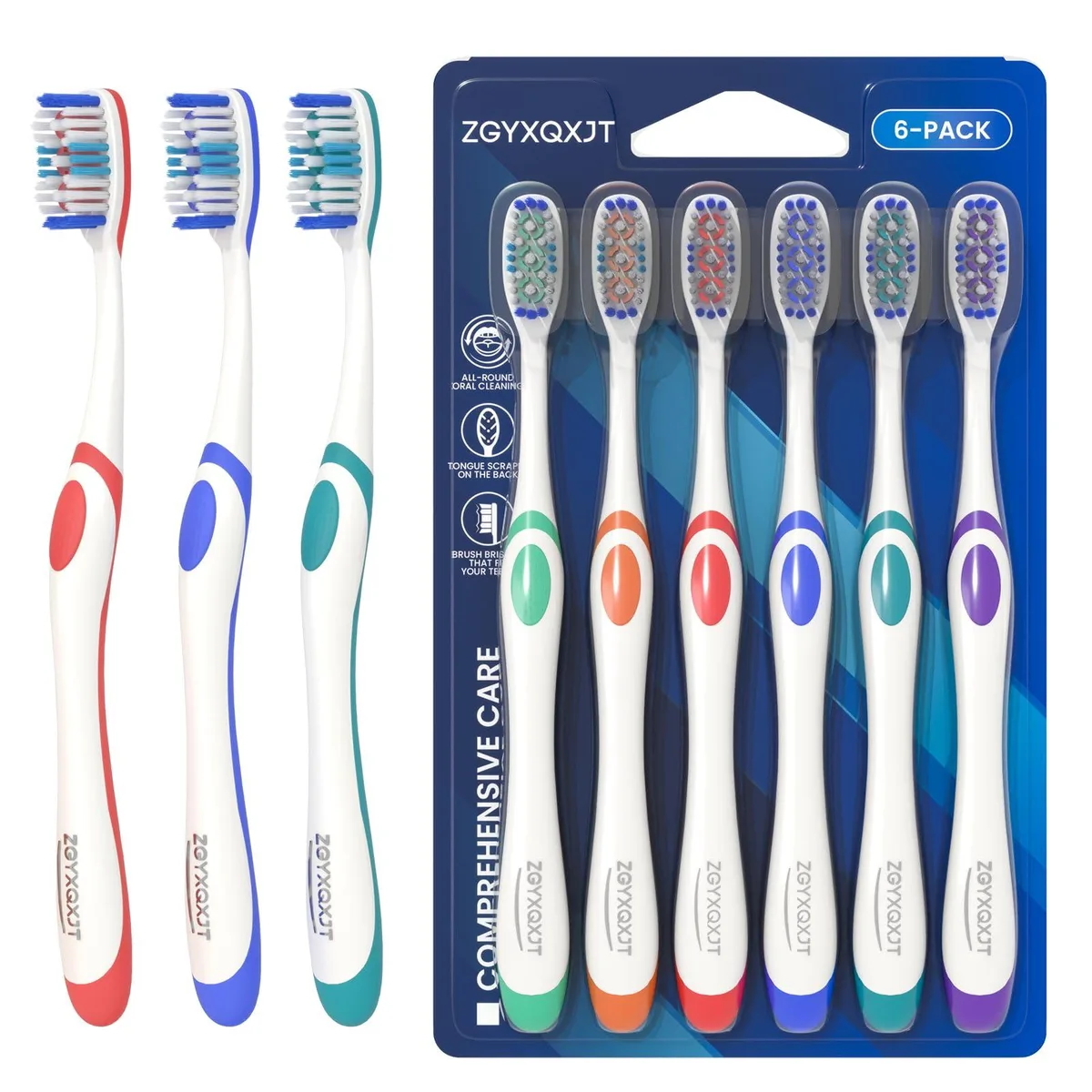  Waterpik CJ396 manual toothbrush 6 pack oral care — 제품 사진