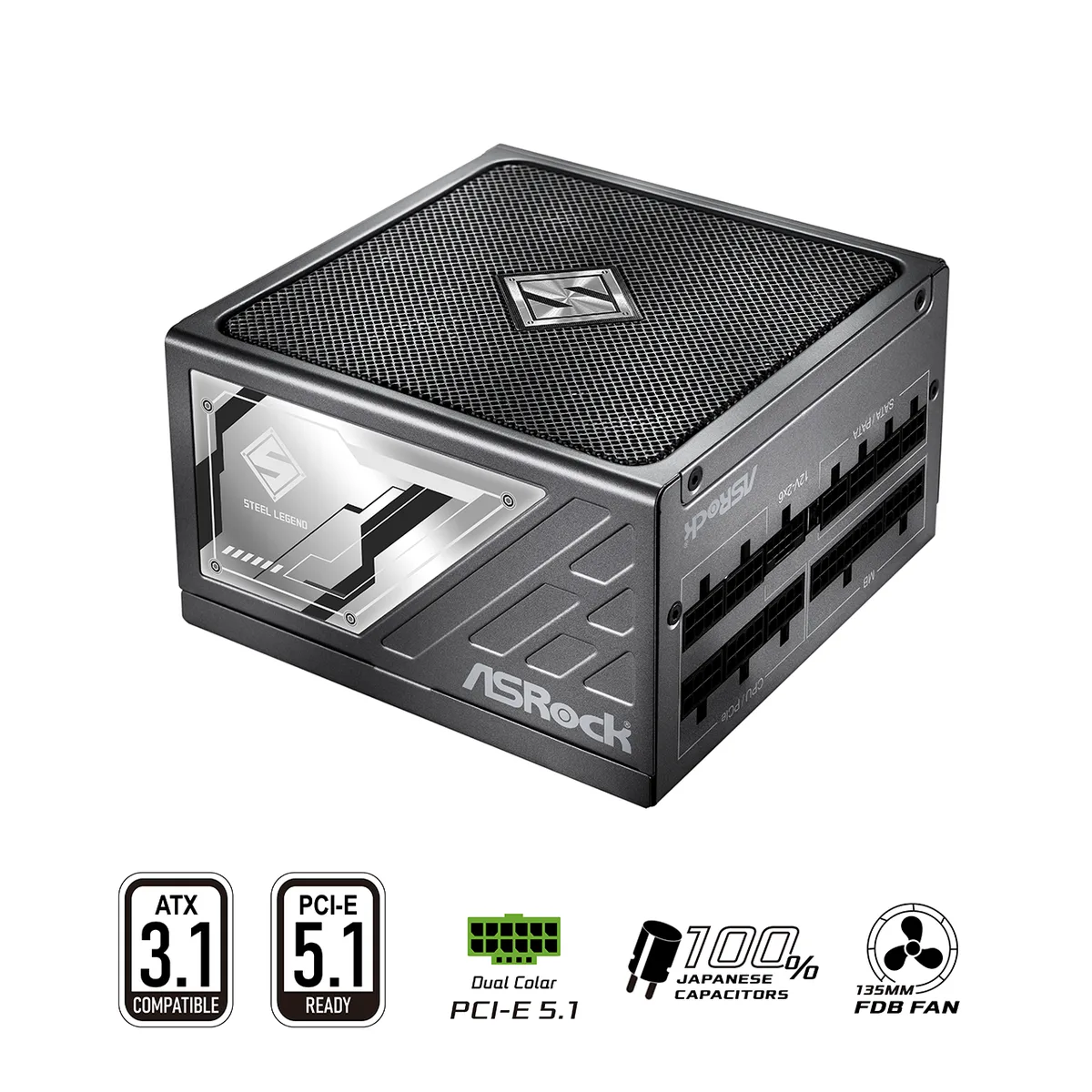 ASRock ASRock SL-850P 850W ATX 3.1 Power Supply — product photo