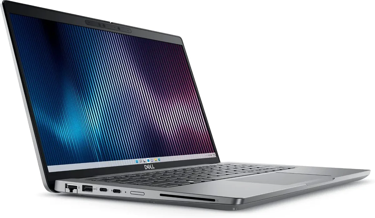 Silver Dell Latitude 5540 business laptop, 15.6 inch non-touch screen, keyboard and trackpad visible