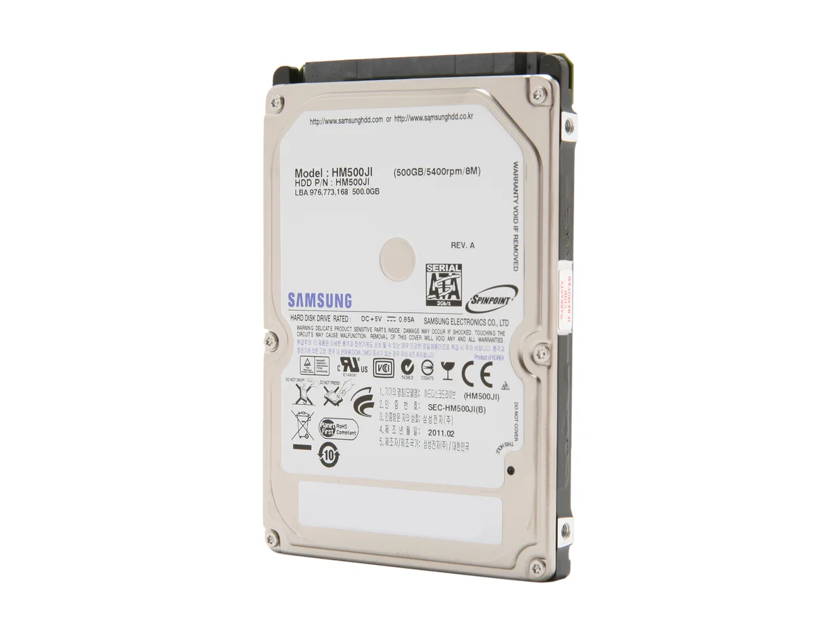 SAMSUNG SAMSUNG HM500JI 500GB 5400 RPM 8MB Cache SATA 3.0Gb/s 2.5" laptop hard drive — termékfotó