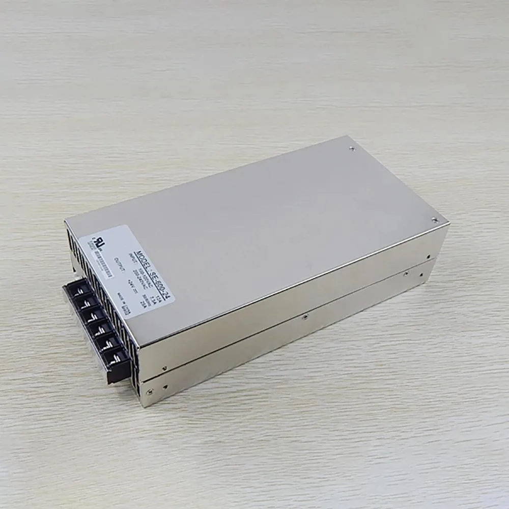 Rectangular metal ATX power supply unit, matte finish