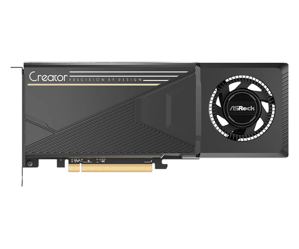 ASRock ASRock Radeon AI Pro R9700 CT 32G 32GB GDDR6 workstation graphics card — photo du produit
