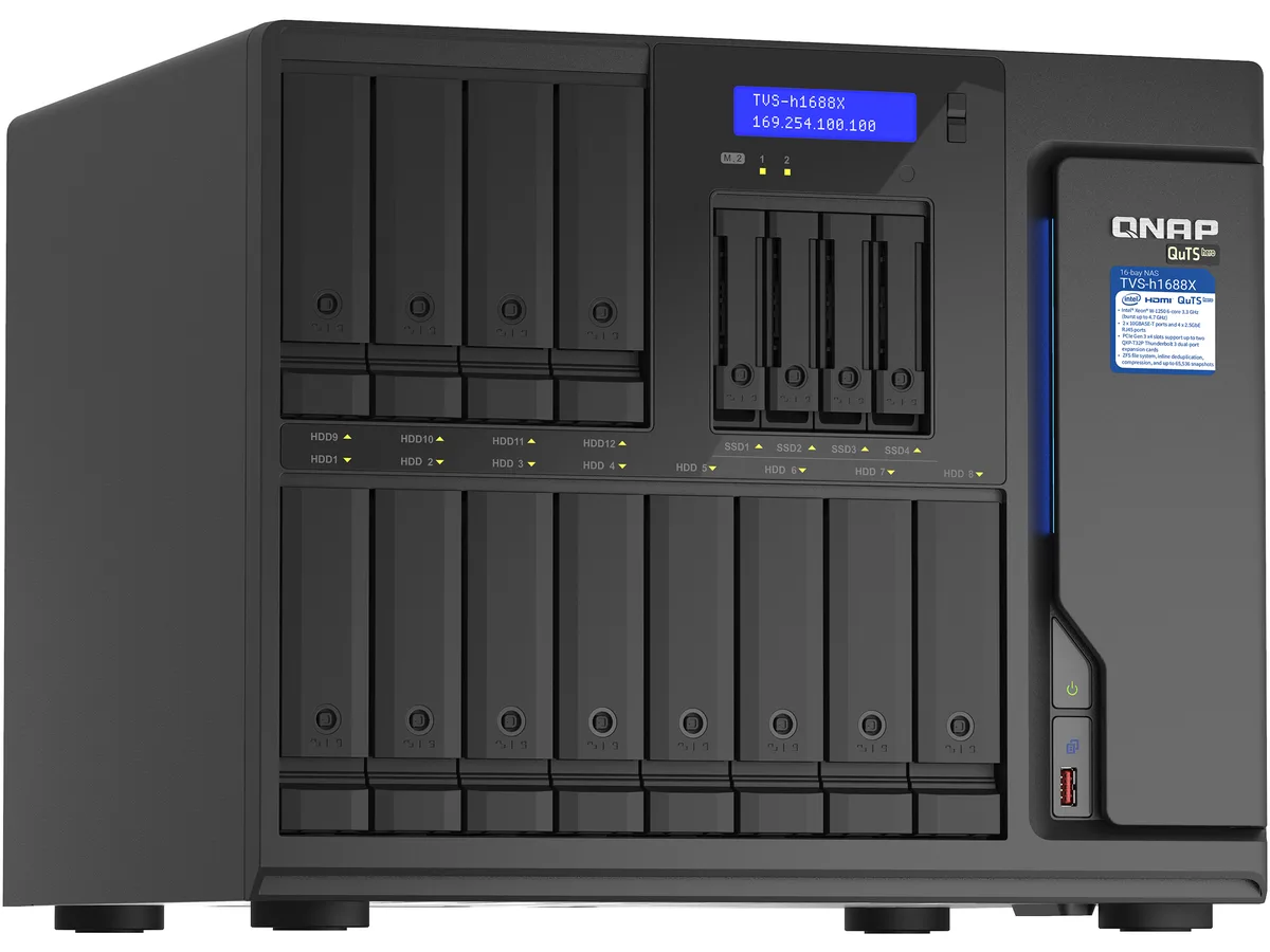 Qnap Qnap TVS-h1688X-W1250-32G 16-Bay NAS Xeon W-1250 32GB DDR4 — photo du produit